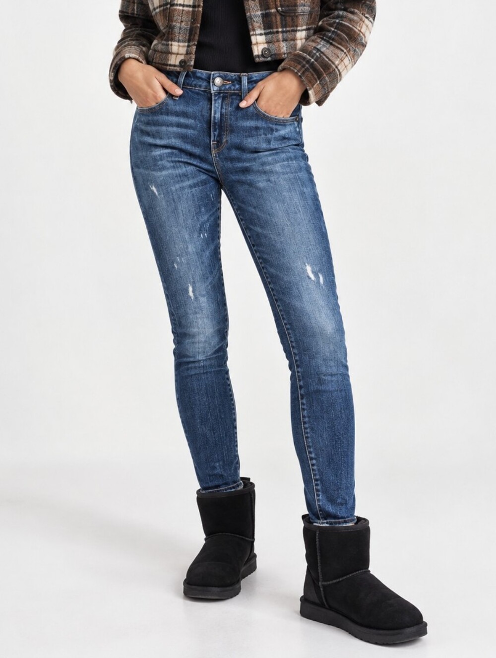 Vince Skinny Blue Jeans Distressed